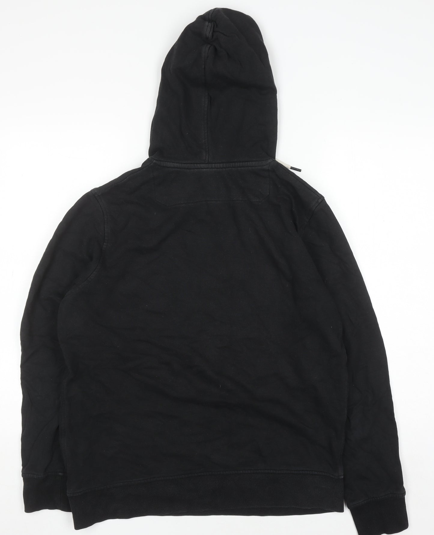 Jack & Jones Men's Black Pullover Hoodie Size M Graphic Print