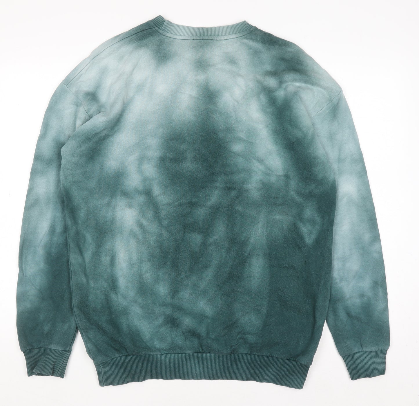 Pull & Bear Men’s Green Tie Dye Pullover Sweatshirt Size S