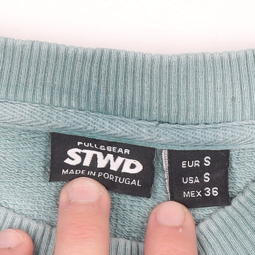 Pull & Bear Men’s Green Tie Dye Pullover Sweatshirt Size S