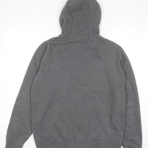 Nike Men's Grey Full Zip Hoodie Medium Regular Fit Cotton Blend
