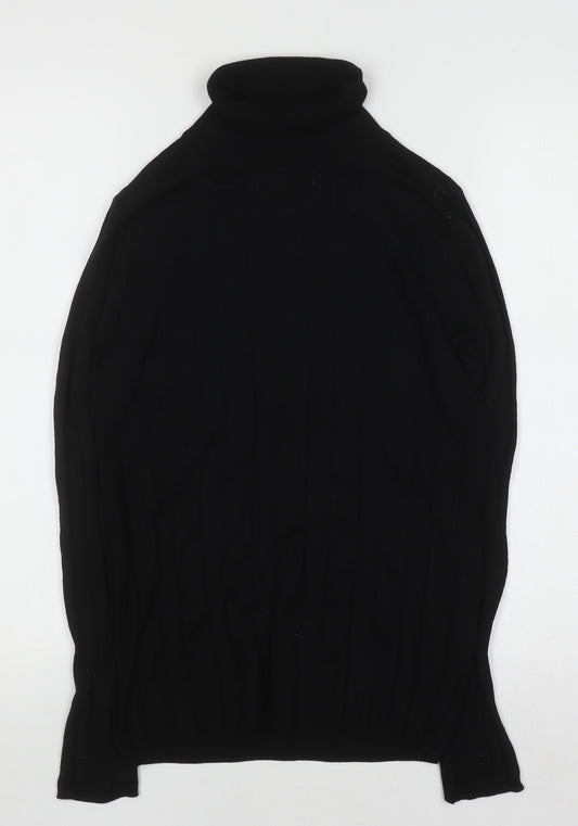 Mango Women’s Black Cashmere Roll Neck Jumper Size 12