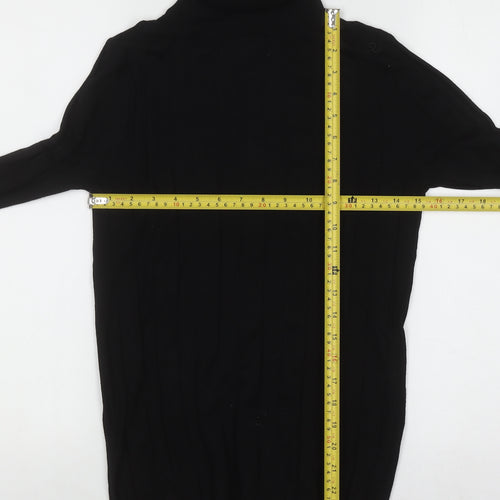 Mango Women’s Black Cashmere Roll Neck Jumper Size 12