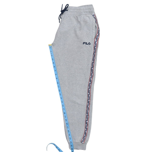 Fila Mens Grey Jogger Sweatpants Medium Elastic Waist Activewear