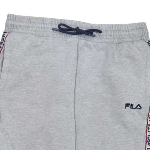 Fila Mens Grey Jogger Sweatpants Medium Elastic Waist Activewear