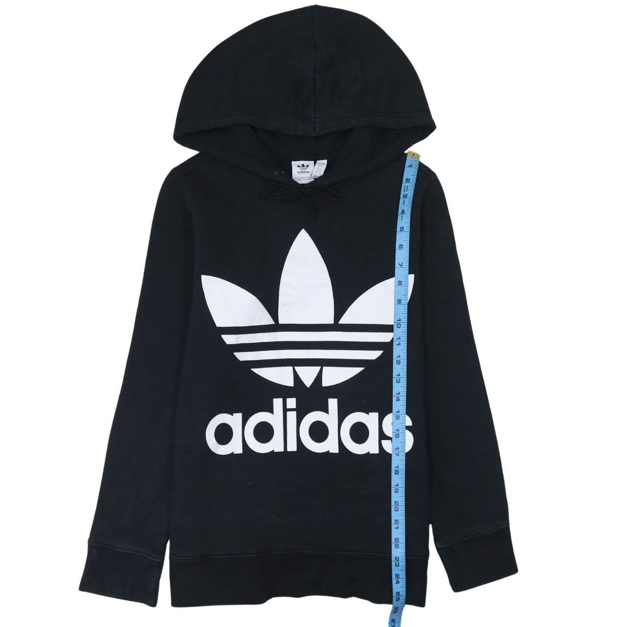 Adidas Women Black Size 16 Hooded Pullover Sweatshirt Trefoil Logo
