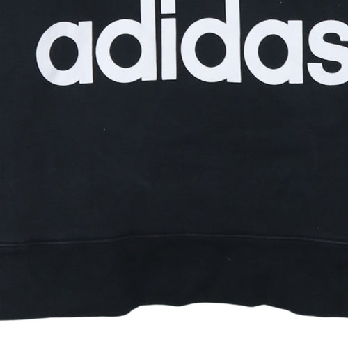 Adidas Women Black Size 16 Hooded Pullover Sweatshirt Trefoil Logo