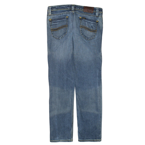 Lee Women's Blue Straight Leg Jeans Size 29 Cotton Denim