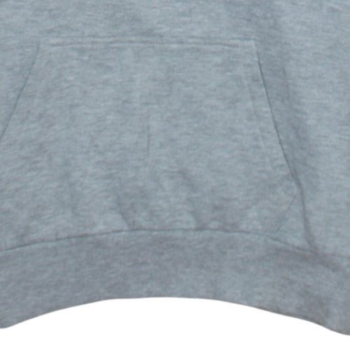 Adidas Boys Grey Pullover Hoodie Size L Sports Graphic Fleece Sweatshirt