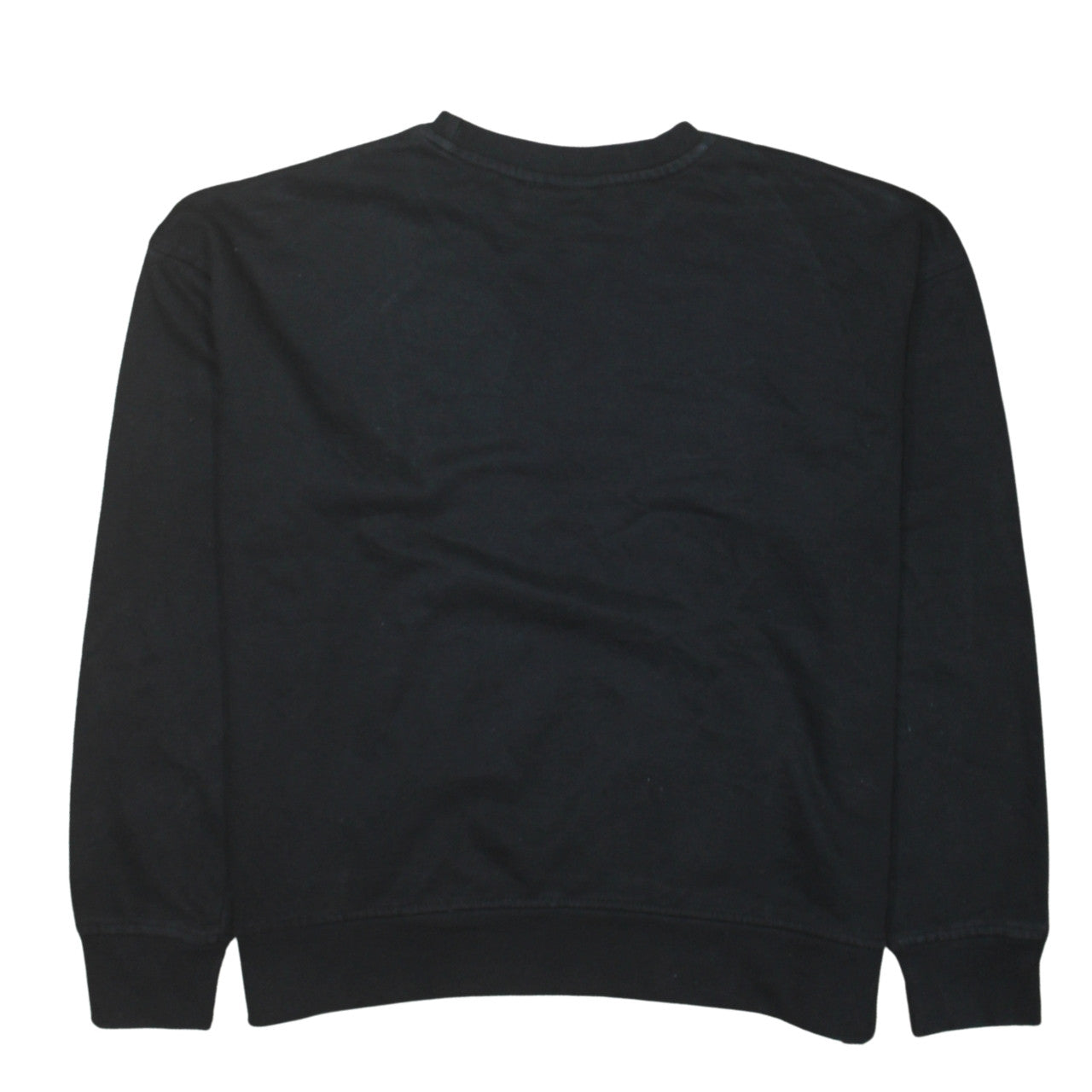 Disney Women’s Black Pullover Sweatshirt UK 10/12 Silver Logo Crew Neck