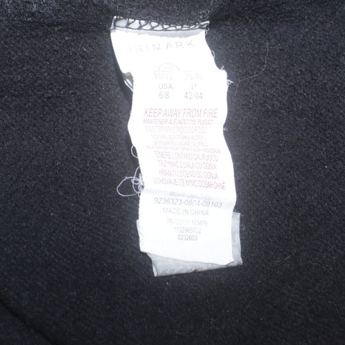 Disney Women’s Black Pullover Sweatshirt UK 10/12 Silver Logo Crew Neck