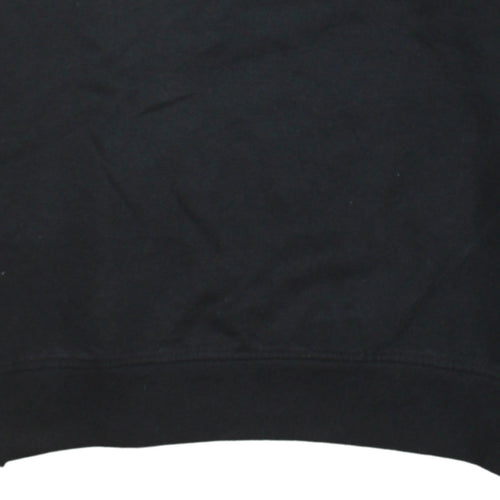 Disney Women’s Black Pullover Sweatshirt UK 10/12 Silver Logo Crew Neck