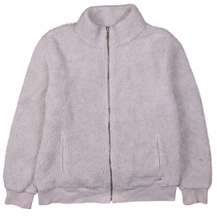 Calvin Klein Women's White Fleece Zip Jacket Size S