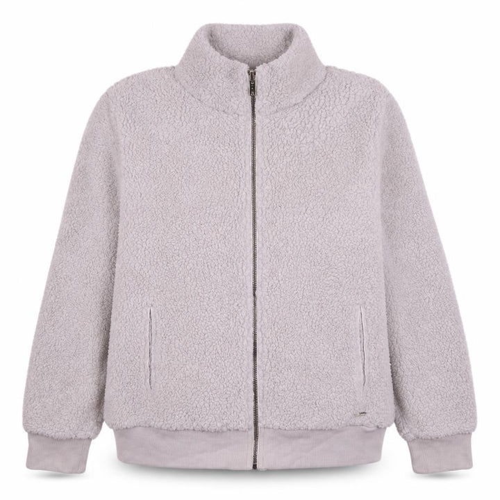 Calvin Klein Women's White Fleece Zip Jacket Size S