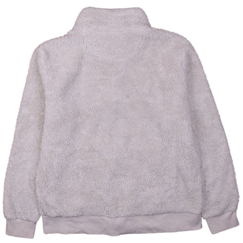 Calvin Klein Women's White Fleece Zip Jacket Size S