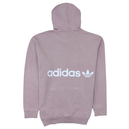 Adidas Womens Mauve Pullover Hoodie Size 10 Cotton Blend Casual