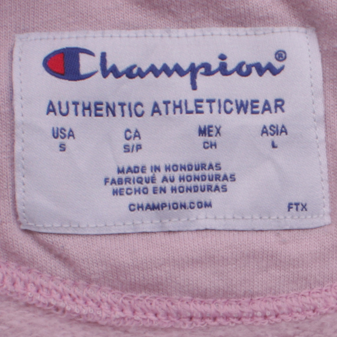 Champion Women Pink Logo Crew Neck Pullover Sweatshirt Size S