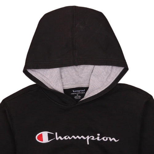 Champion Womens Black XL Pullover Hoodie with Logo Embroidery