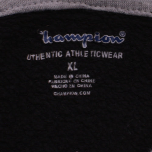 Champion Womens Black XL Pullover Hoodie with Logo Embroidery