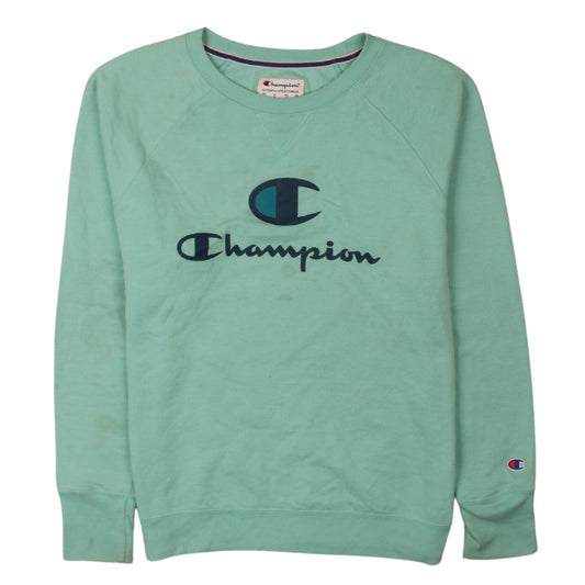 Champion Women's Green Crew Neck Pullover Sweatshirt Size L
