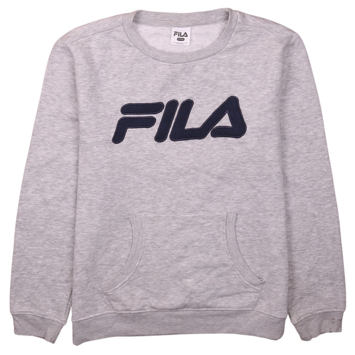 Fila Womens Grey Logo Pullover Sweatshirt Size L (14/16)