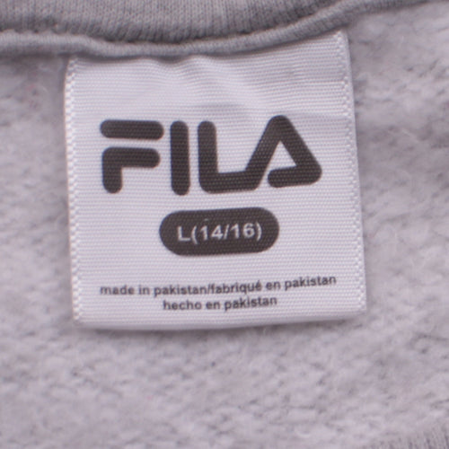 Fila Womens Grey Logo Pullover Sweatshirt Size L (14/16)