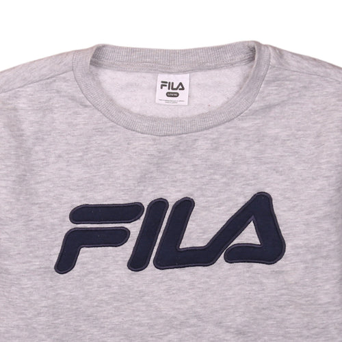 Fila Womens Grey Logo Pullover Sweatshirt Size L (14/16)