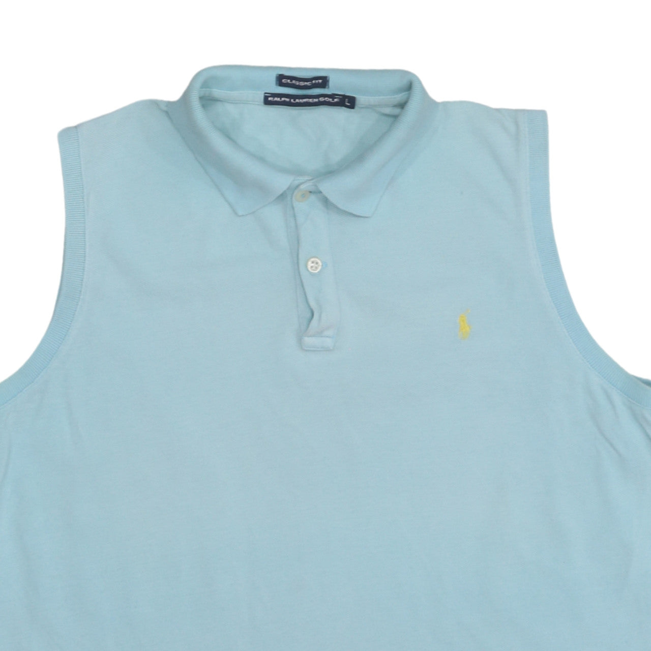 Ralph Lauren Golf Men's Blue Sleeveless Classic Fit Polo L