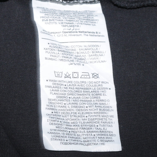 FILA Men's Black Cotton Short Sleeve Polo Shirt Size L