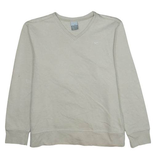 Nike Men's Beige XL V-Neck Pullover Sweatshirt Fleece