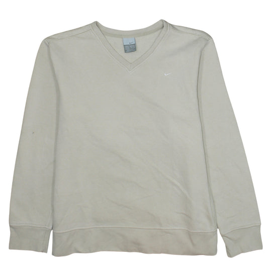 Nike Men's Beige XL V-Neck Pullover Sweatshirt Fleece