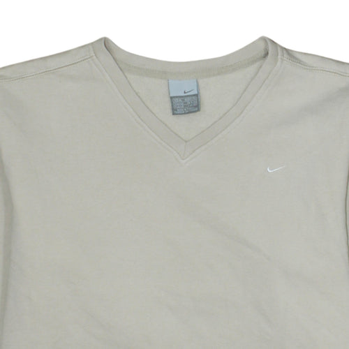 Nike Men's Beige XL V-Neck Pullover Sweatshirt Fleece