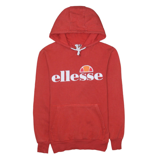 Ellesse Men's Red Pullover Hoodie Medium Logo Sportswear