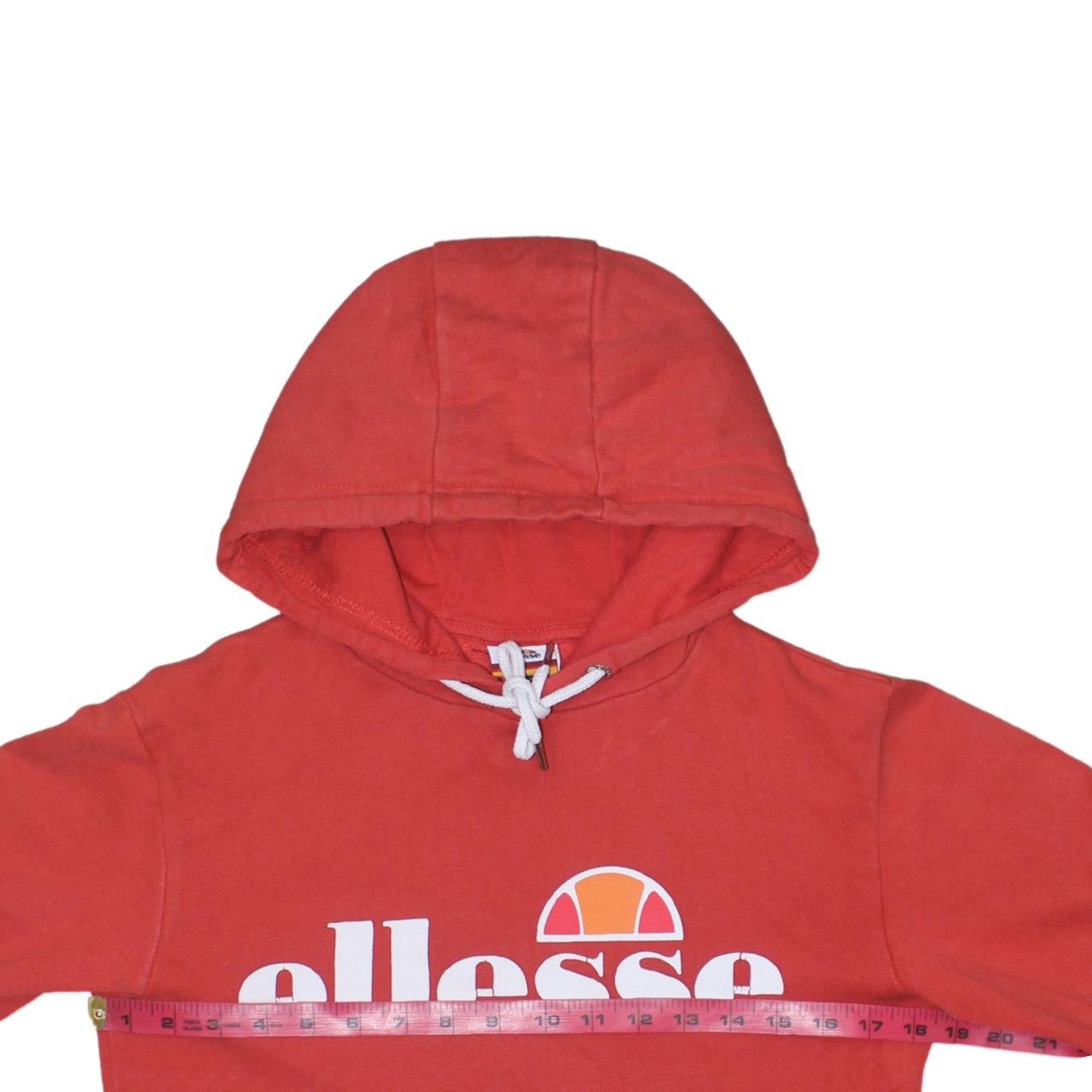 Ellesse Men's Red Pullover Hoodie Medium Logo Sportswear