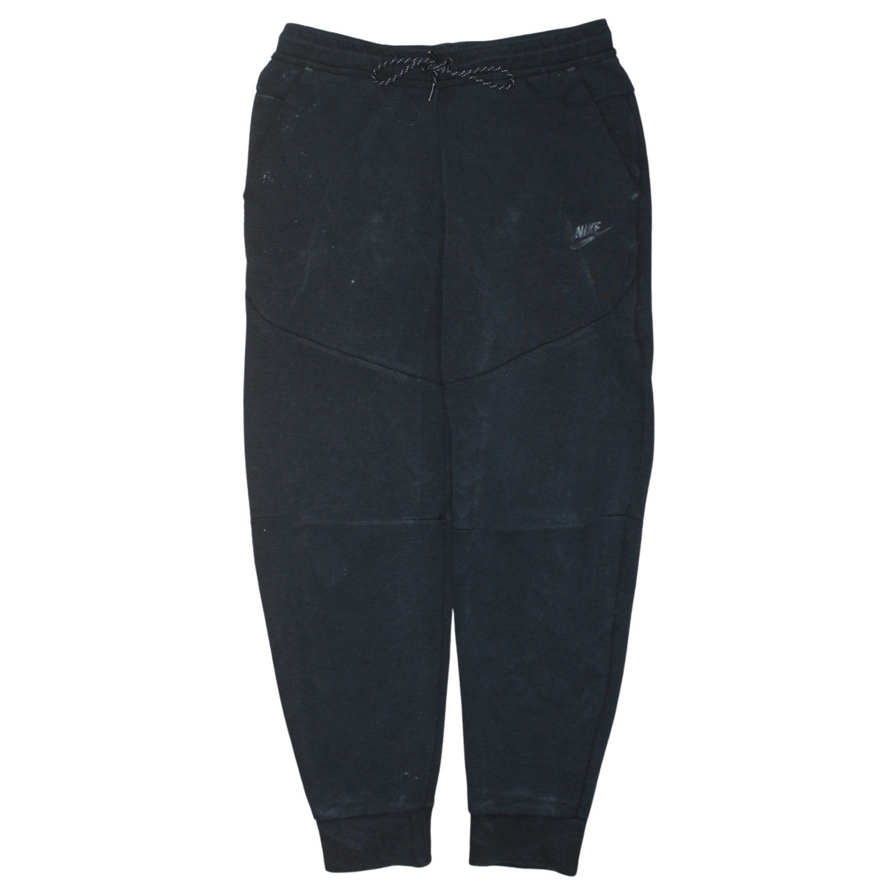 Nike Men's Black Fleece Joggers Medium Regular Fit Drawstring Comfort Athletic Trousers