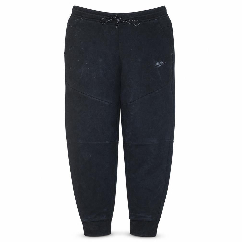 Front view of Nike Men's Black Fleece Joggers Medium Regular Fit Drawstring Comfort Athletic Trousers