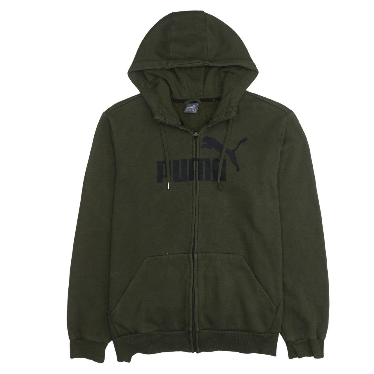 Puma Mens Green Full Zip Hoodie XL Regular Fit Sportswear
