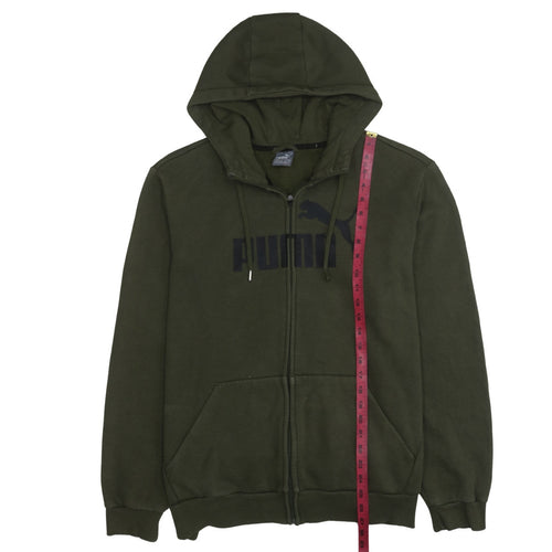 Puma Mens Green Full Zip Hoodie XL Regular Fit Sportswear