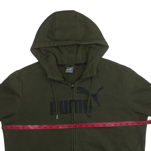 Puma Mens Green Full Zip Hoodie XL Regular Fit Sportswear