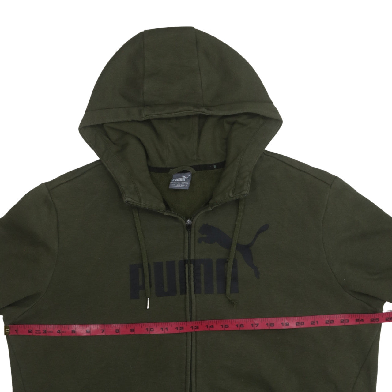 Puma Mens Green Full Zip Hoodie XL Regular Fit Sportswear