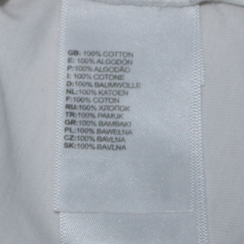 The North Face Boys White Cotton Long Sleeve Logo T-Shirt XL