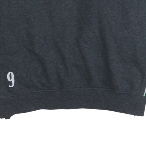 Nike Bauer Men's XL Green Grey 1/4 Zip Sports Sweatshirt