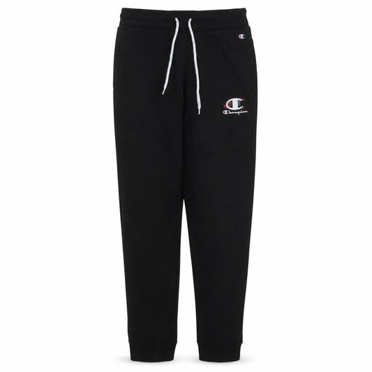 Front view of Champion men’s black small jogger fleece trousers