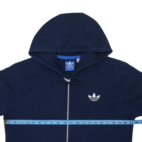 Adidas Men’s Blue Full Zip Hoodie Size M Classic Sports Fleece