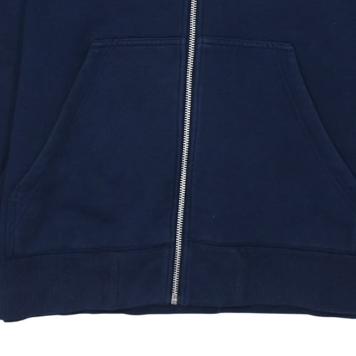 Adidas Men’s Blue Full Zip Hoodie Size M Classic Sports Fleece