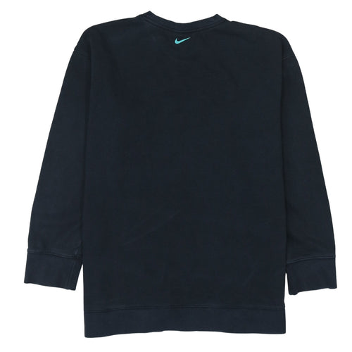 Nike Boys Black XL Crew Neck Pullover Sweatshirt with Logo Detail