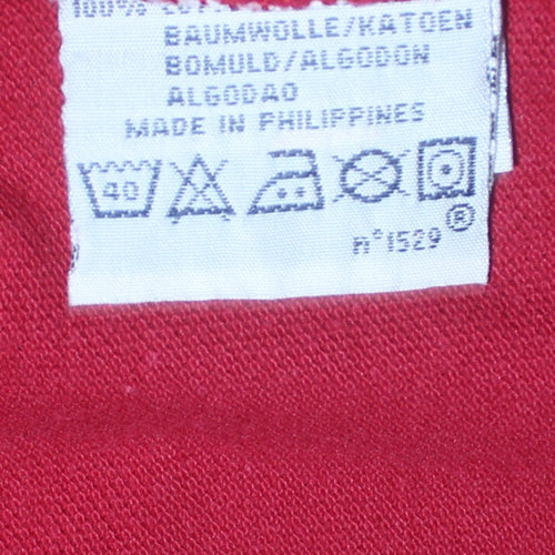 Ralph Lauren Men's Red Long Sleeve Custom Fit Polo Shirt Size L
