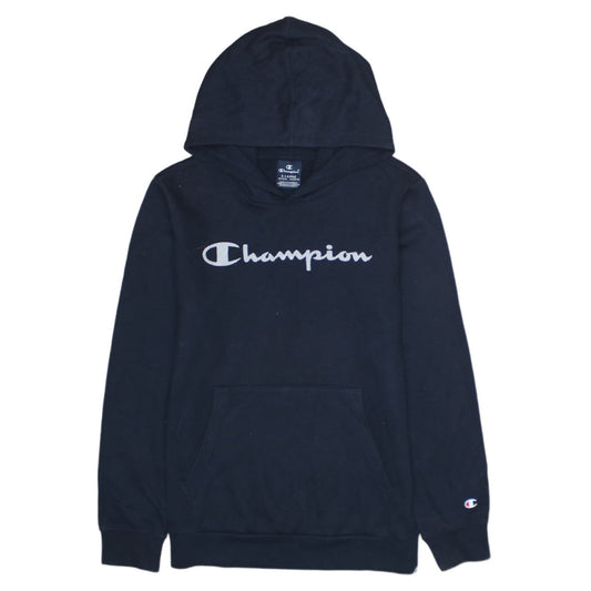 Champion Boys Navy Blue Pullover Hoodie XL 13-14 Years Cotton Blend