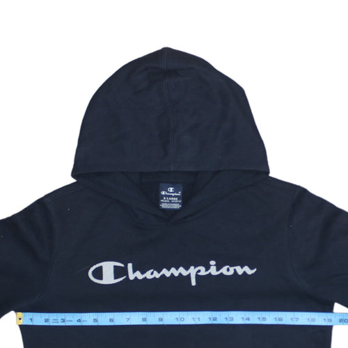 Champion Boys Navy Blue Pullover Hoodie XL 13-14 Years Cotton Blend