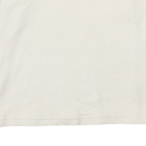 PUMA Men's White XL Roll Neck Long Sleeve Cotton T-Shirt