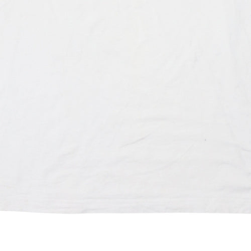 Adidas Men's White Sleeveless Graphic T-Shirt L Cotton Elastane
